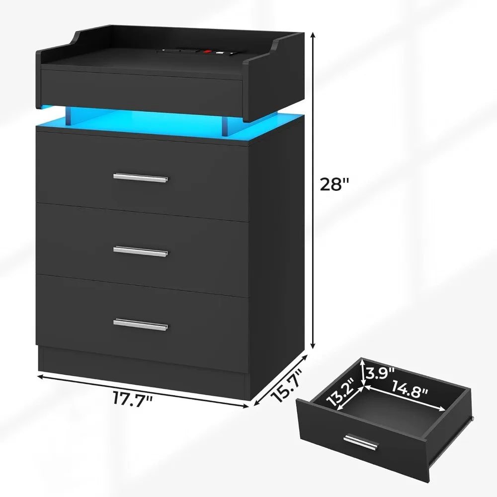 Morocco Nightstand with Charging Station