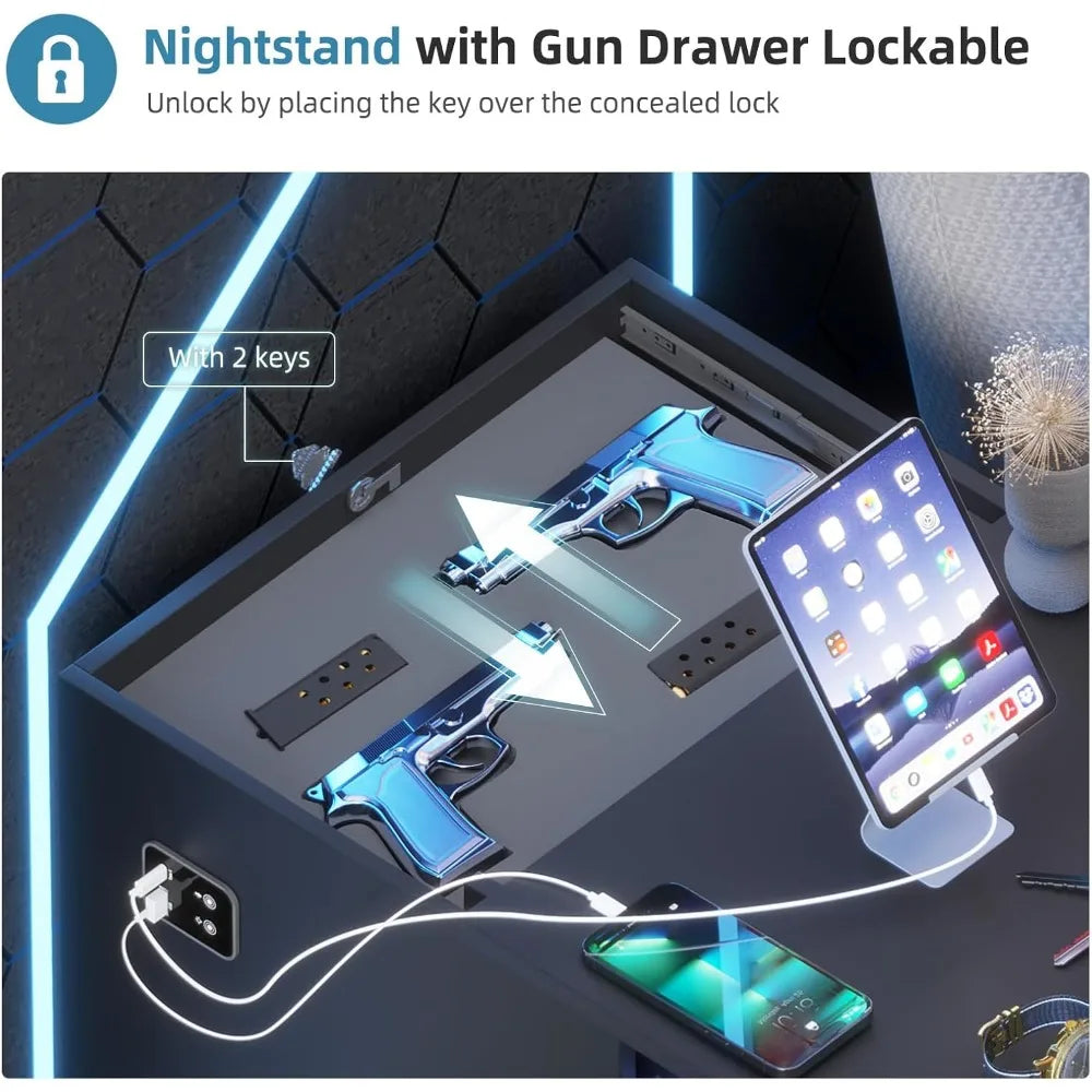 Nightstand Gun Drawer