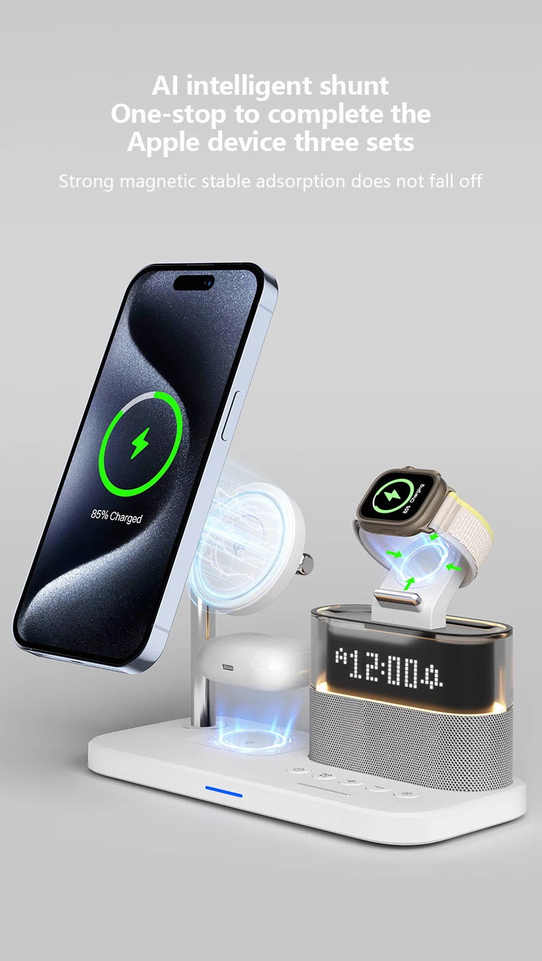 Desk Clock Wireless Charger Night Light