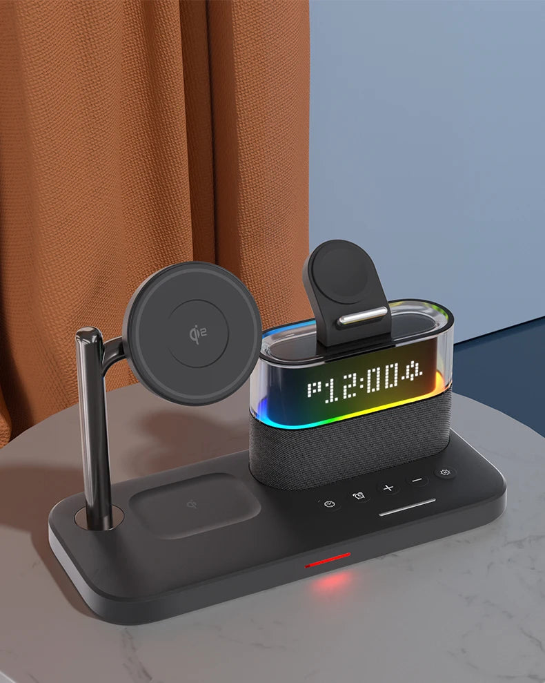 Desk Clock Wireless Charger Night Light