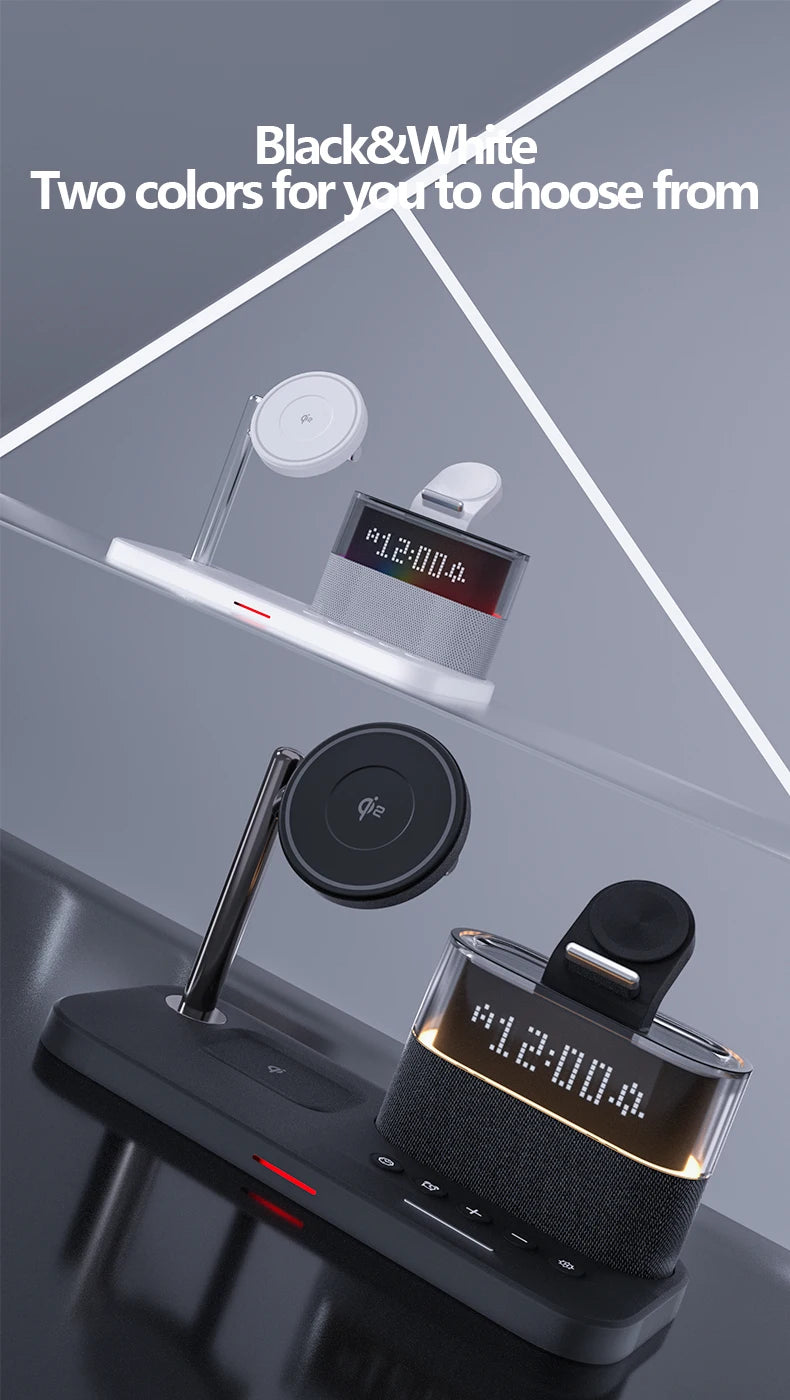 Desk Clock Wireless Charger Night Light