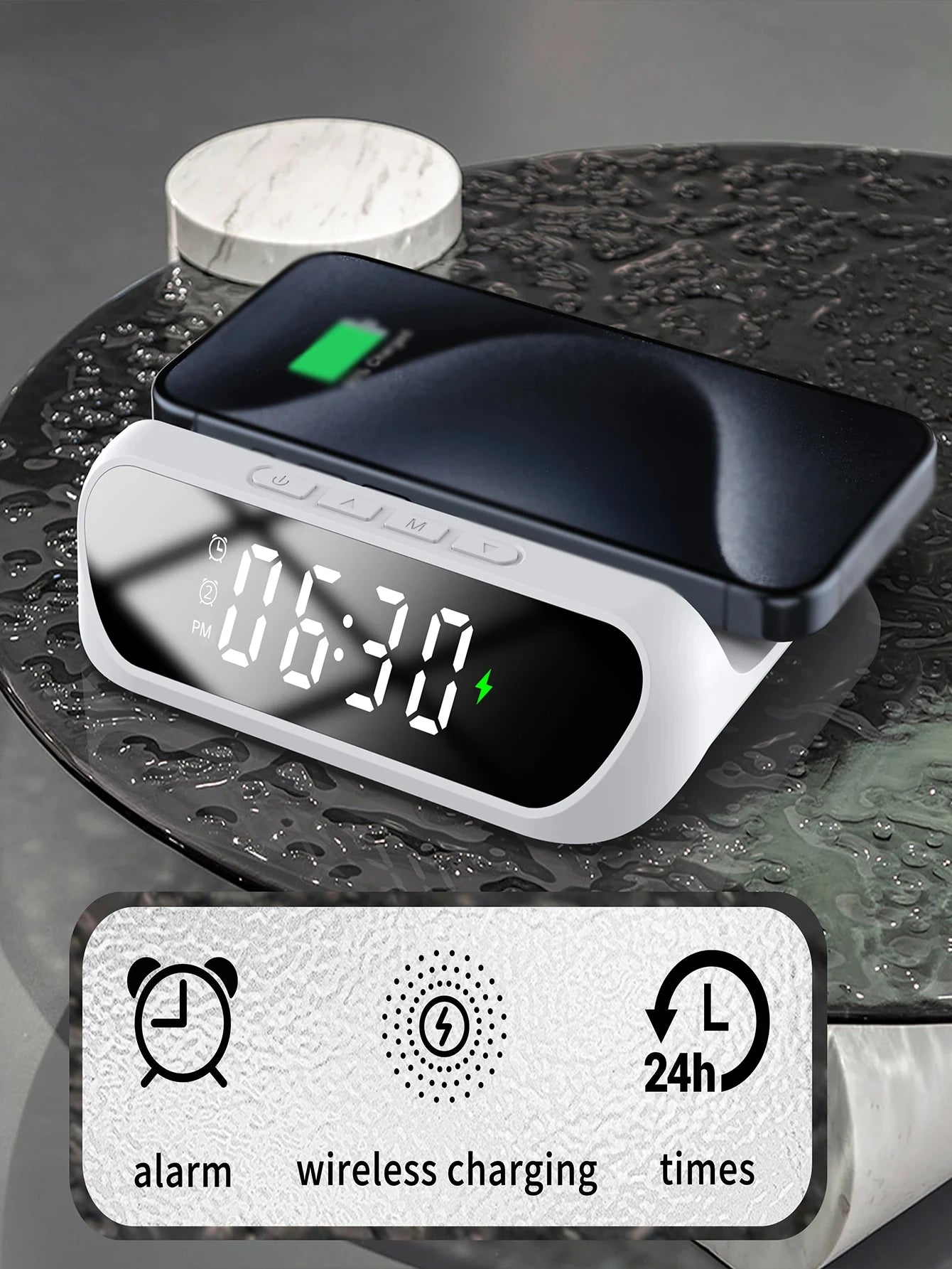 Desk Clock Wireless Charger Basic