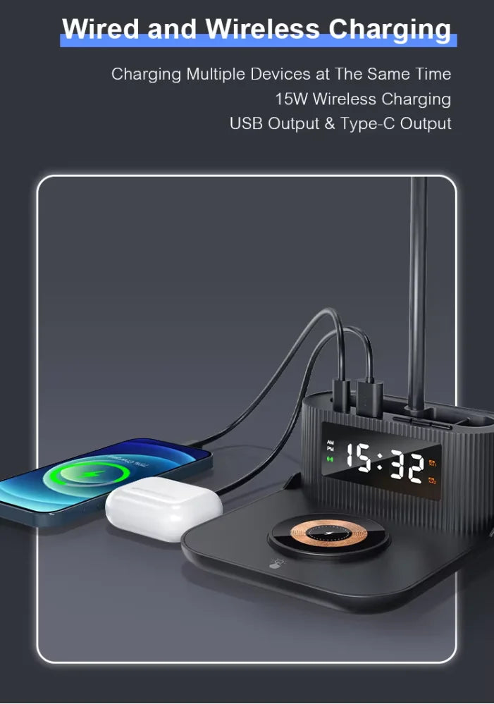 Multi-Function Wireless Charging Lamp