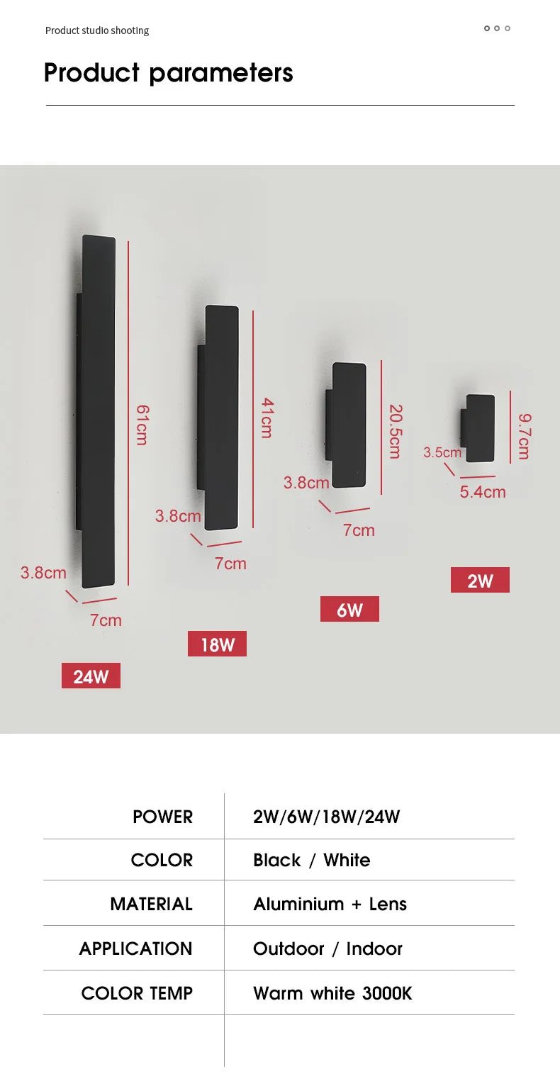 Solar Spotlight Wall Vertical Lamp