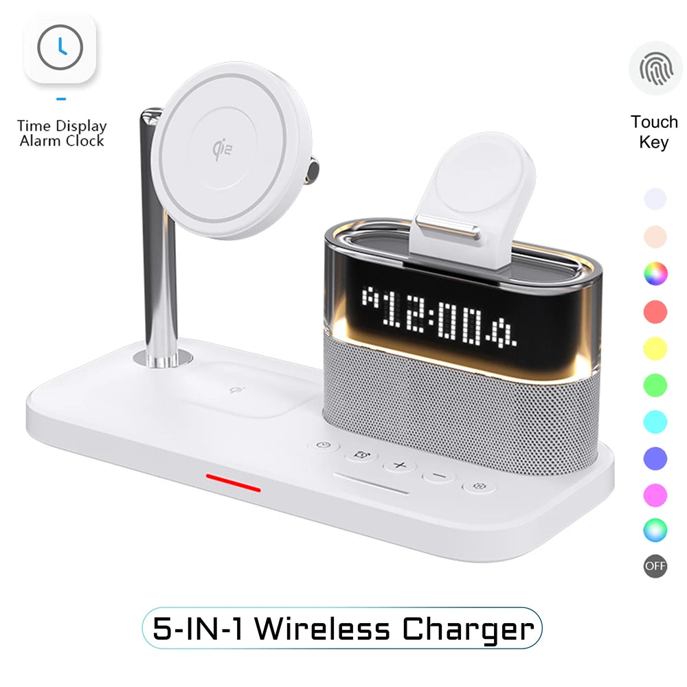 Desk Clock Wireless Charger Night Light