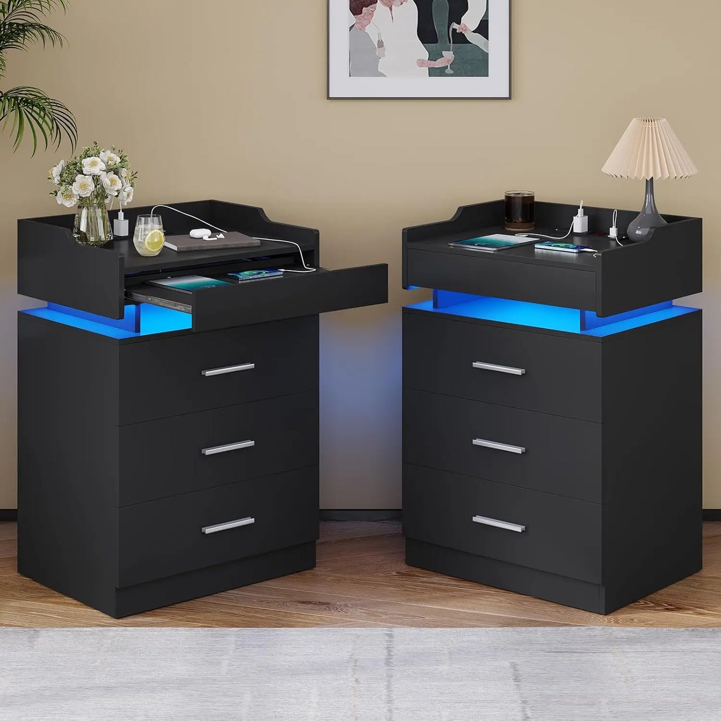 Morocco Nightstand with Charging Station