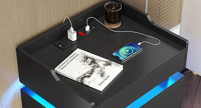 Morocco Nightstand with Charging Station